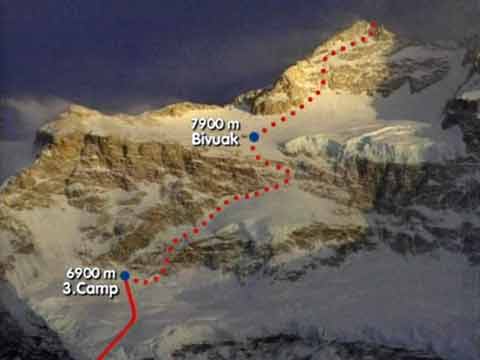 
Upper Climbing Route From Camp3 at 6900m On Kangchenjunga North Face At Sunset - 80 Metres Below The Summit DVD
